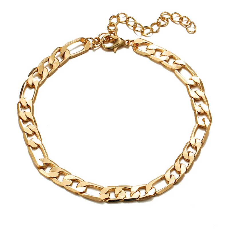 Women's Simple Vintage Flat Chain Alloy Anklet
