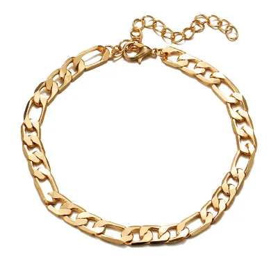 Women's Simple Vintage Flat Chain Alloy Anklet