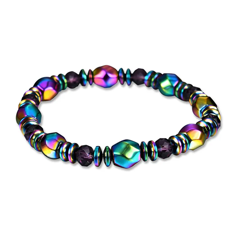 Multicolor Handmade Hematite Beads Unisex Bracelet