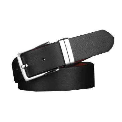 Men PU Body Shiny Silver Alloy Buckle Leisure Belt