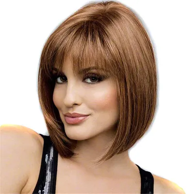 Creative Design Straight Brown Short Bob Cosplay Women Wigs