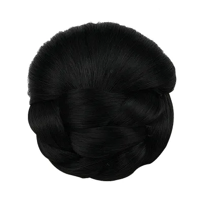 Fashion Pure Color Braided Hair Buns For Women Beauty Wigs