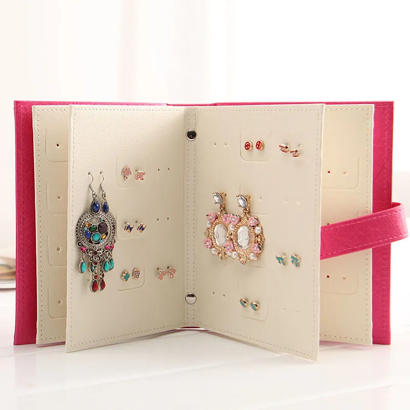 Creative Design Book Pattern Fashion Solid Color PU Jewelry Display