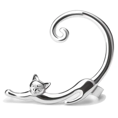 Cute cat shape stud earrings for women - alloy material
