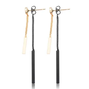 New Style Alloy Chain Women Trendy Design Long Stud Earrings