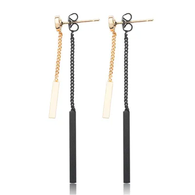 New Style Alloy Chain Women Trendy Design Long Stud Earrings
