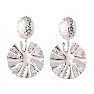 Fashion Women Exaggerated Geometry Pattern Irregular Metal Earrings
