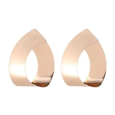 Fashion Women Exaggerated Geometry Pattern Irregular Metal Earrings
