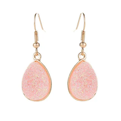 Classic Resin Beads Geometric Drop Dangle Earrings for Women