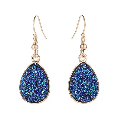 Classic Resin Beads Geometric Drop Dangle Earrings for Women