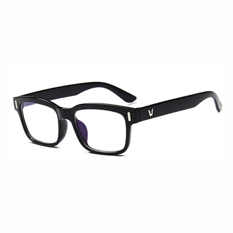 New Style Vintage Square Metal Frame Blue Lens Unisex Glasses Eyewear
