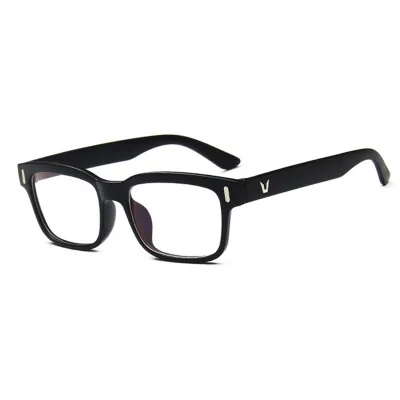 New Style Vintage Square Metal Frame Blue Lens Unisex Glasses Eyewear