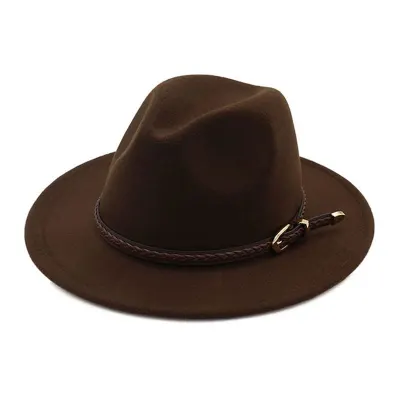 Fashion Woolen Flat Brim Men Top Hat