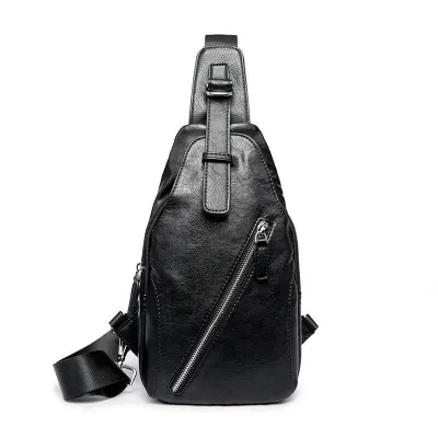 Fashion Men Casual Outdoor Wear Durable PU Chestpack