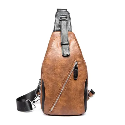 Fashion Men Casual Outdoor Wear Durable PU Chestpack