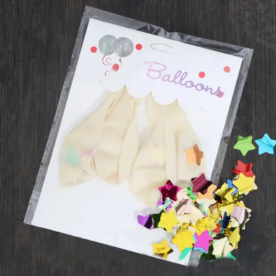 5Pcs Pack 12Inch Latex Festive Party DIY Decorations Transparent Color Sequin Confetti Balloons