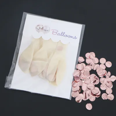 5Pcs Pack 12Inch Latex Festive Party DIY Decorations Transparent Color Sequin Confetti Balloons