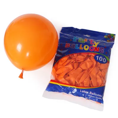 100 Pcs Pack 10 Inch 2.2g Latex Halloween Festive Party DIY Decorations Orange Black Balloons
