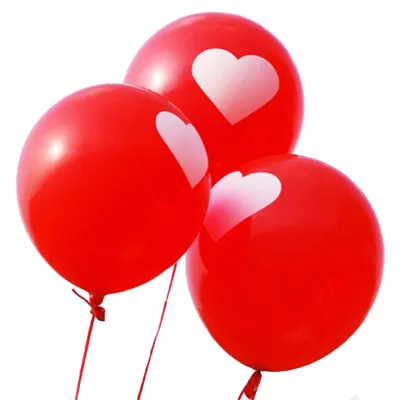 100 Pcs Pack 12 Inch 2.5g Latex Red White Heart Printed Wedding Accents Party DIY Supplies Romantic Balloons