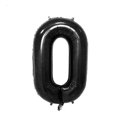 40 Inches Aluminum Foil Wedding Party DIY Decorations Black Number Balloons