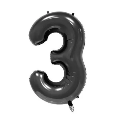 40 Inches Aluminum Foil Wedding Party DIY Decorations Black Number Balloons