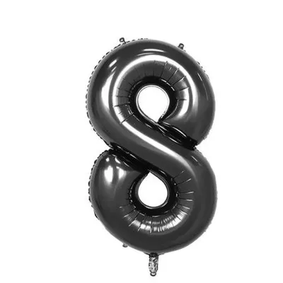 40 Inches Aluminum Foil Wedding Party DIY Decorations Black Number Balloons