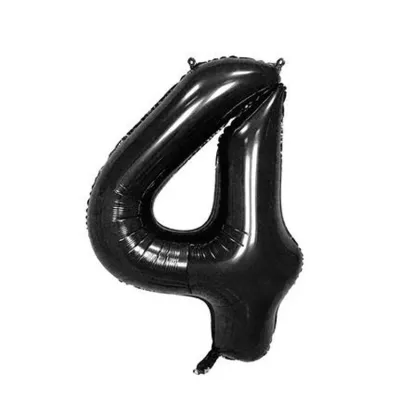40 Inches Aluminum Foil Wedding Party DIY Decorations Black Number Balloons