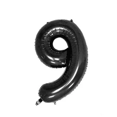 40 Inches Aluminum Foil Wedding Party DIY Decorations Black Number Balloons