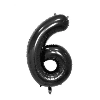 40 Inches Aluminum Foil Wedding Party DIY Decorations Black Number Balloons