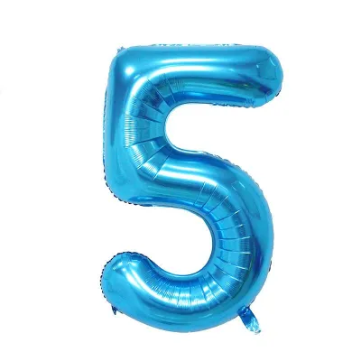 40 Inches Aluminum Foil Wedding Party DIY Decorations Blue Number Balloons