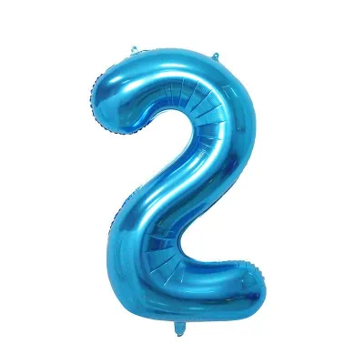 40 Inches Aluminum Foil Wedding Party DIY Decorations Blue Number Balloons