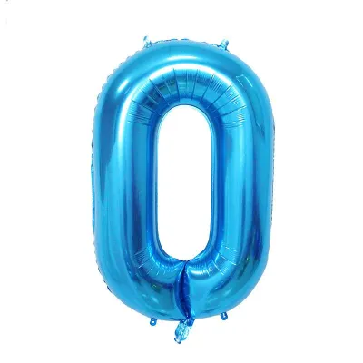 40 Inches Aluminum Foil Wedding Party DIY Decorations Blue Number Balloons
