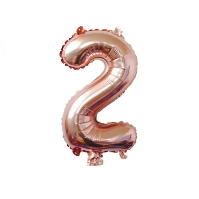 32 Inches Aluminum Foil Party DIY Decorations Rose Gold Number Balloons