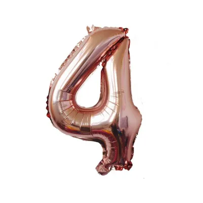 32 Inches Aluminum Foil Party DIY Decorations Rose Gold Number Balloons