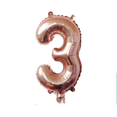 32 Inches Aluminum Foil Party DIY Decorations Rose Gold Number Balloons