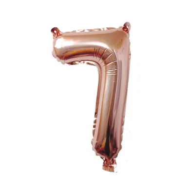 32 Inches Aluminum Foil Party DIY Decorations Rose Gold Number Balloons