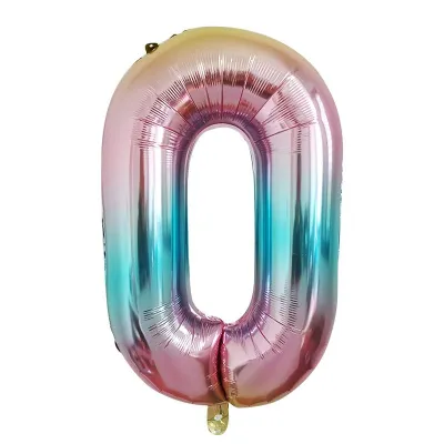 32 Inches Aluminum Foil Party DIY Decorations Multicolor Number Balloons