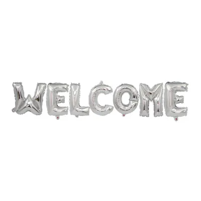 16Inch Foil Gold Silver Blue Pink WELCOME Letter Wedding Birthday Party Supplies Balloons