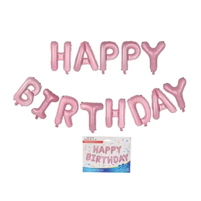 16Inch Foil Gold Silver Rose Gold Pink HAPPY BIRTHDAY Letter Party Decoration Balloons