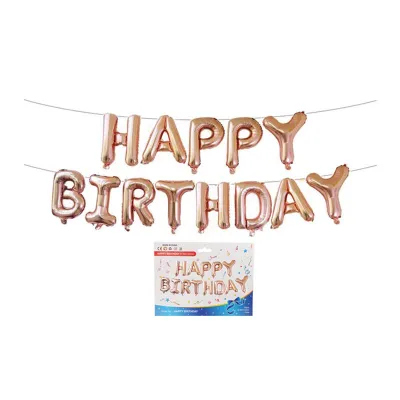 16Inch Foil Gold Silver Rose Gold Pink HAPPY BIRTHDAY Letter Party Decoration Balloons