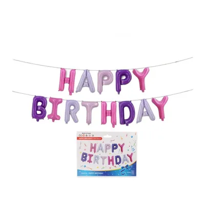 16Inch Foil Party Supplies Mixed Color HAPPY BIRTHDAY Letter Party Supplies Thickening Balloons
