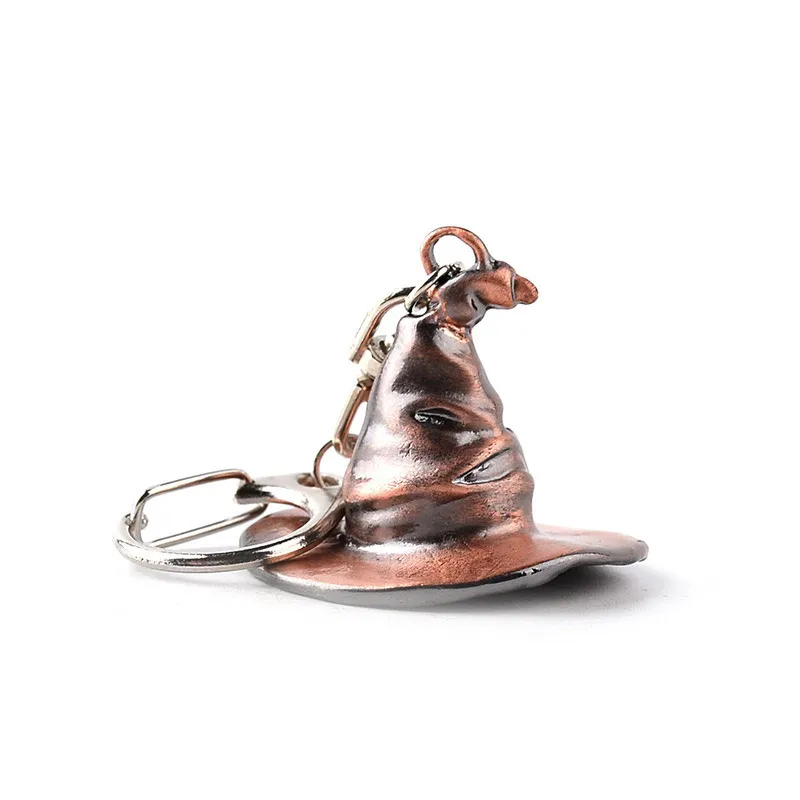 Famous Magic Movie Element Funny Sorting Hat Shape Copper Alloy Key Chain