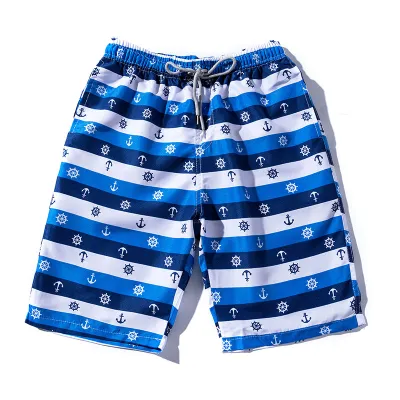 Man's Quick Dry Printed Swim Trunks With Pockets for Plus Size Men