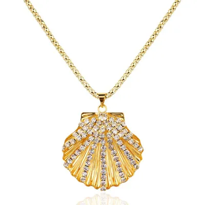 Women Hot-selling Simple Design Summer Element Alloy Shell Pendant Chain Necklace