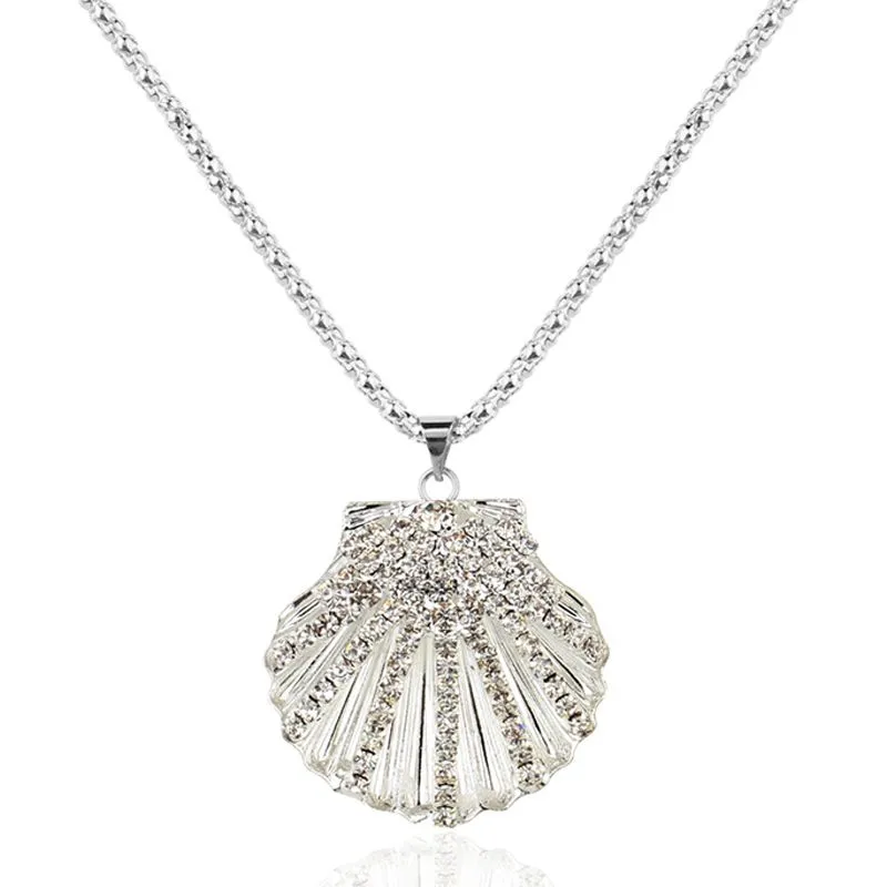 Women Hot-selling Simple Design Summer Element Alloy Shell Pendant Chain Necklace