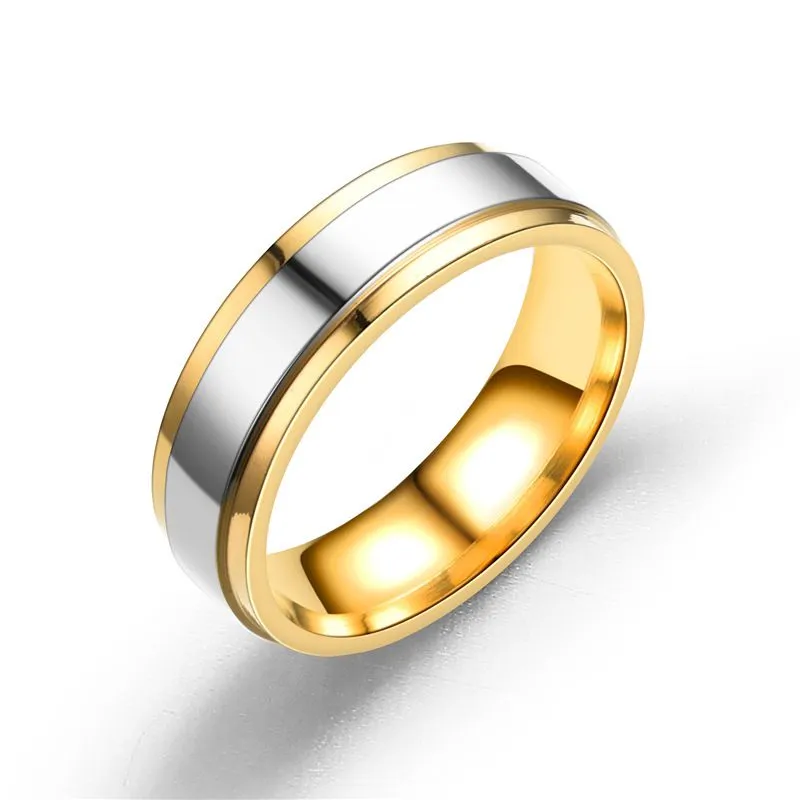 Men And Women Shiny Stainless Steel Flower Couple Ring