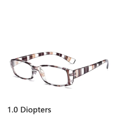 Fashion Lightweight Stripe Pattern PC Frame HD Magnifying Reading Glasses