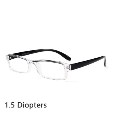Fashion New Arrival Light Weight PC Frame Square Semi-Rim Reading Glasses For Older People Unisex
