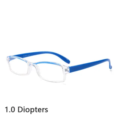 Fashion New Arrival Light Weight PC Frame Square Semi-Rim Reading Glasses For Older People Unisex