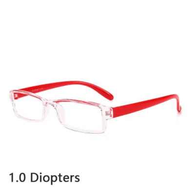 Fashion New Arrival Light Weight PC Frame Square Semi-Rim Reading Glasses For Older People Unisex